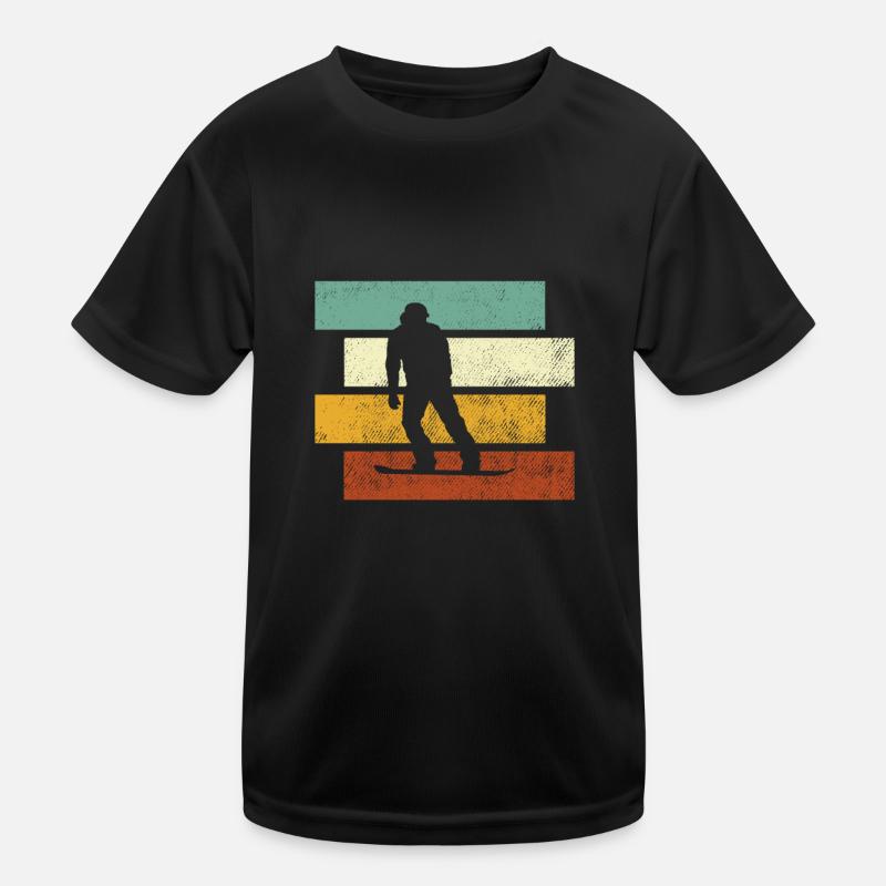 Snowboarding Retro Kinder Funktions-T-Shirt