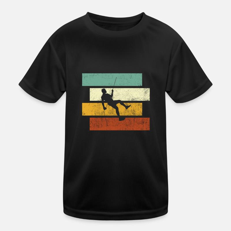 Klettern Retro Kinder Funktions-T-Shirt