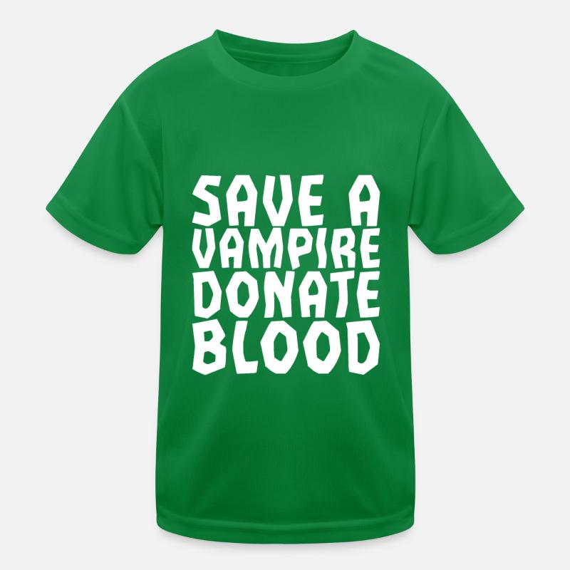 Save A Vampire, Donate Blood Kids Functional T-Shirt