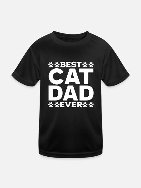 Meilleur père de chat de tous les temps - Cat Lover & Cat Owner Daddy Fa - T-shirt sport Enfant - noir - Devant