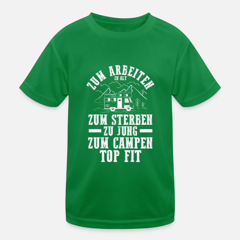 Wohnmobil Wohnwagen Rentner Rente Camping Camper Kinder Funktions-T-Shirt
