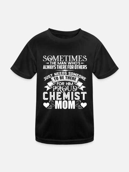 Chemist Proud Chemist Mom - Kids Functional T-Shirt - black - Front
