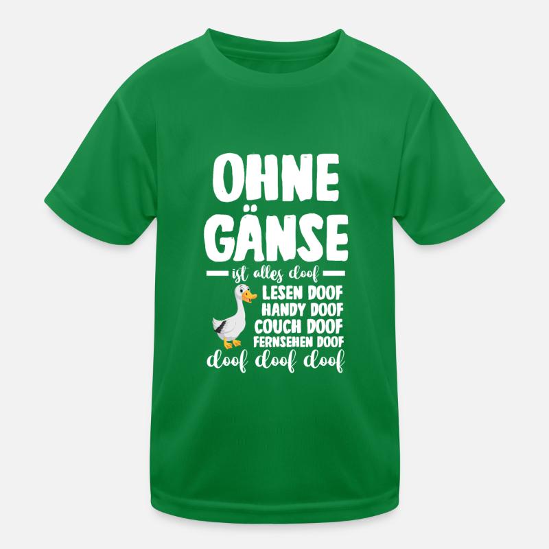 Gans Gänse Kinder Funktions-T-Shirt