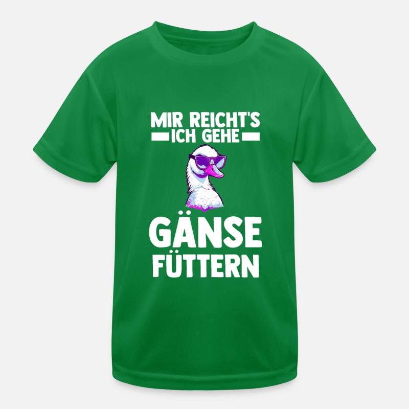 Gans Gänse Kinder Funktions-T-Shirt