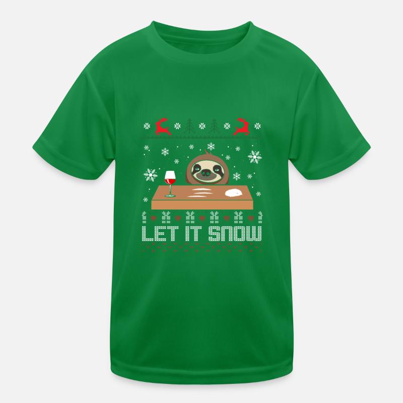 Let It Snow Sloth Pull moche T-shirt sport Enfant