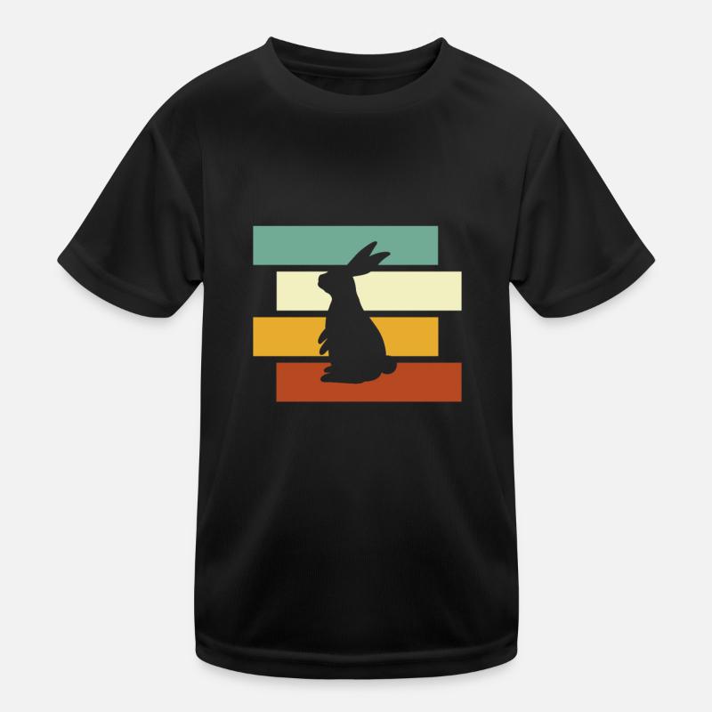 Hase Retro Kinder Funktions-T-Shirt