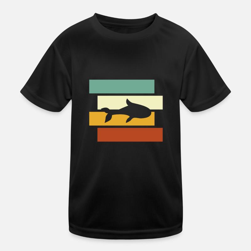 Fisch Retro Kinder Funktions-T-Shirt