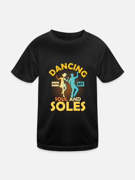 Dancing With My Soul And Soles Tap Dance Tap Dance - Kids Functional T-Shirt - black - Front