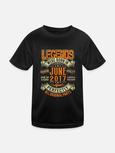 Légende de l’anniversaire de juin 2017 - T-shirt sport Enfant - noir - Devant