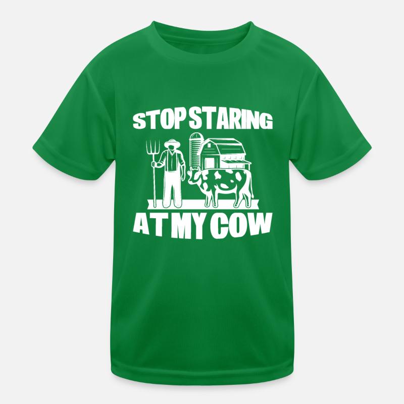 Ne regarde pas ma vache T-shirt sport Enfant