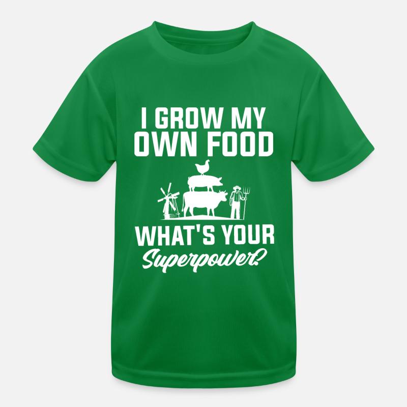 Ich Baue Mein Eigenes Essen An - Farmer Kinder Funktions-T-Shirt
