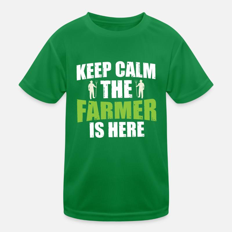 Ruhe Bewahren Der Bauer Ist Da Kinder Funktions-T-Shirt
