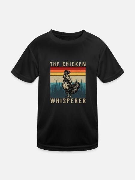 Amateur de poulet Éleveur de poulet - T-shirt sport Enfant - noir - Devant