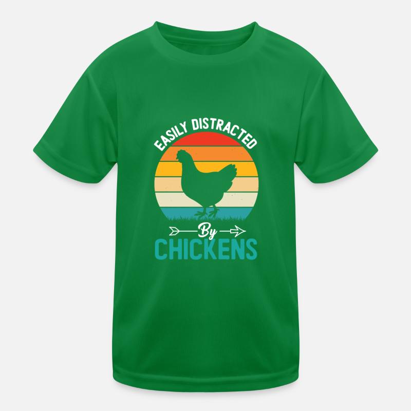 Chicken Lover Chicken Farmer Kids Functional T-Shirt