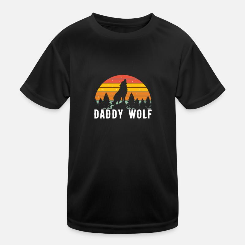 Loup Animal Wolves Drôle de Loup T-shirt sport Enfant