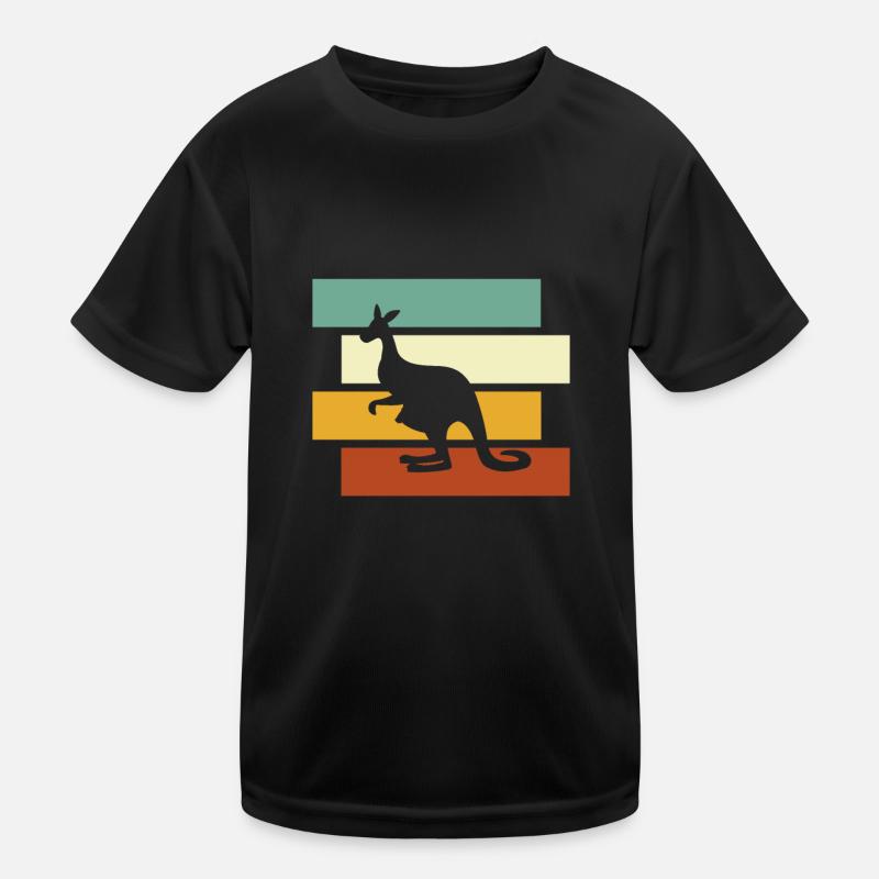 Känguru Retro Kinder Funktions-T-Shirt