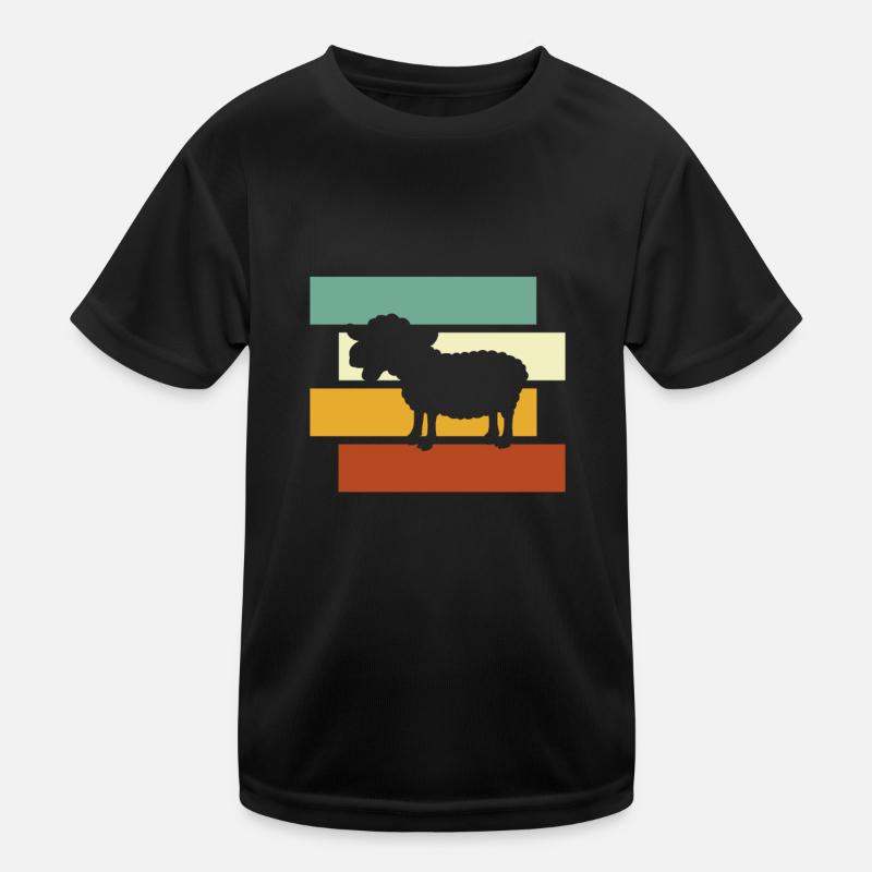 Schaf retro Kinder Funktions-T-Shirt