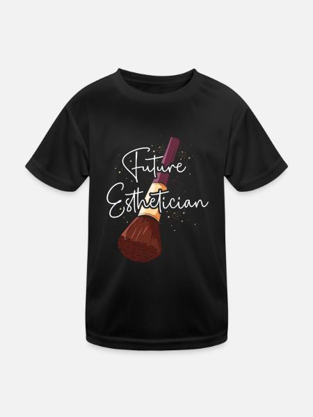 Cute Licensed Esthetician Skincare - Kinder Funktions-T-Shirt - Schwarz - Vorne