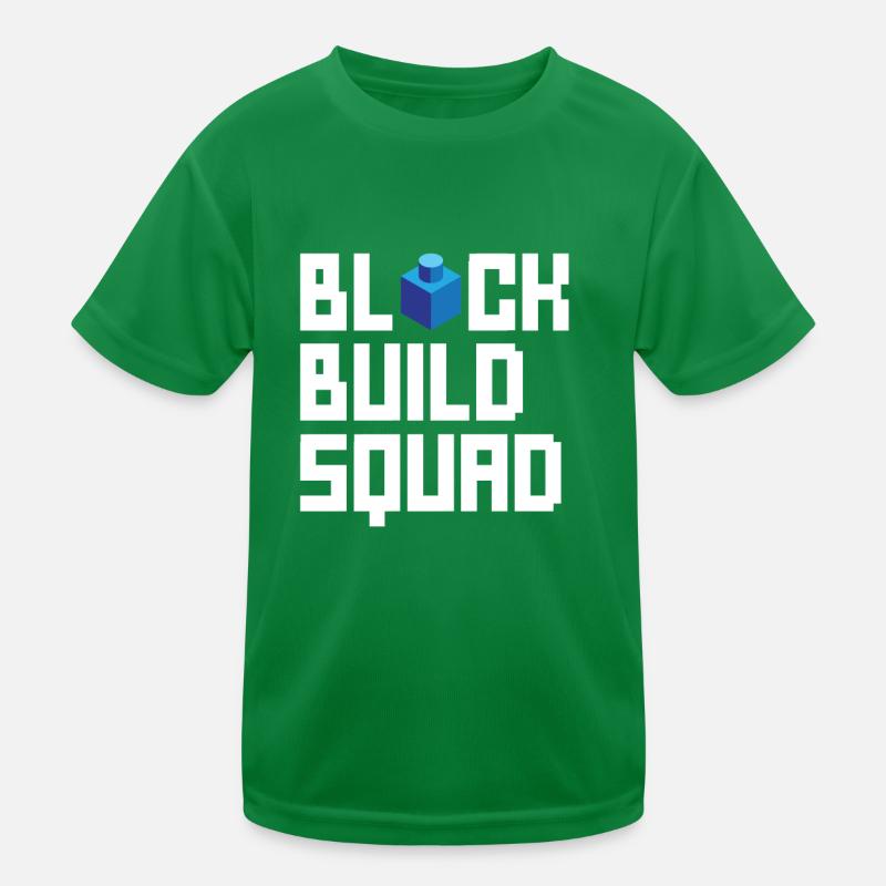 Blockgebäude-geburtstagsdesign Mit Bausteinen Kinder Funktions-T-Shirt
