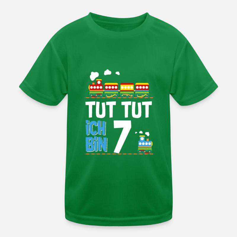 7. Geburtstag Tut Tut Eisenbahn Kinder Funktions-T-Shirt