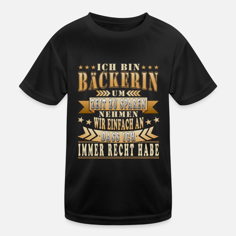 Bäcker Bäckerin Backen Bäckerei Lustig Geschenk Kinder Funktions-T-Shirt