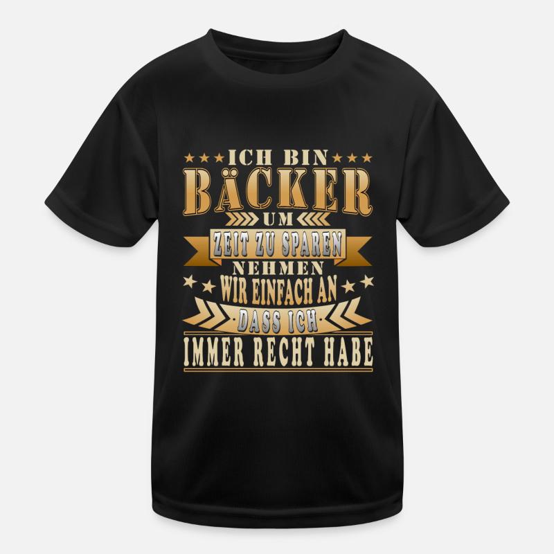 Lustige Bäcker Sprüche Geschenkidee Kinder Funktions-T-Shirt