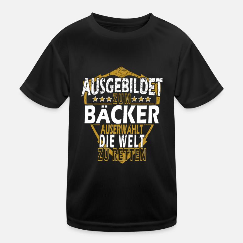 Bäcker Spruch Kinder Funktions-T-Shirt