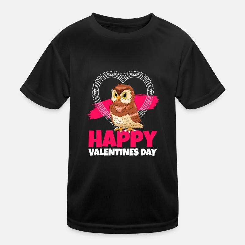 Joyeuse Saint-Valentin Oiseaux De Play Amateur T-shirt sport Enfant