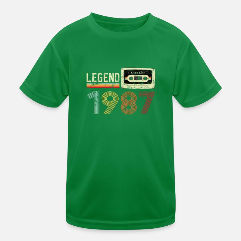 1987 Geburtstag Vintage Cassette Kinder Funktions-T-Shirt