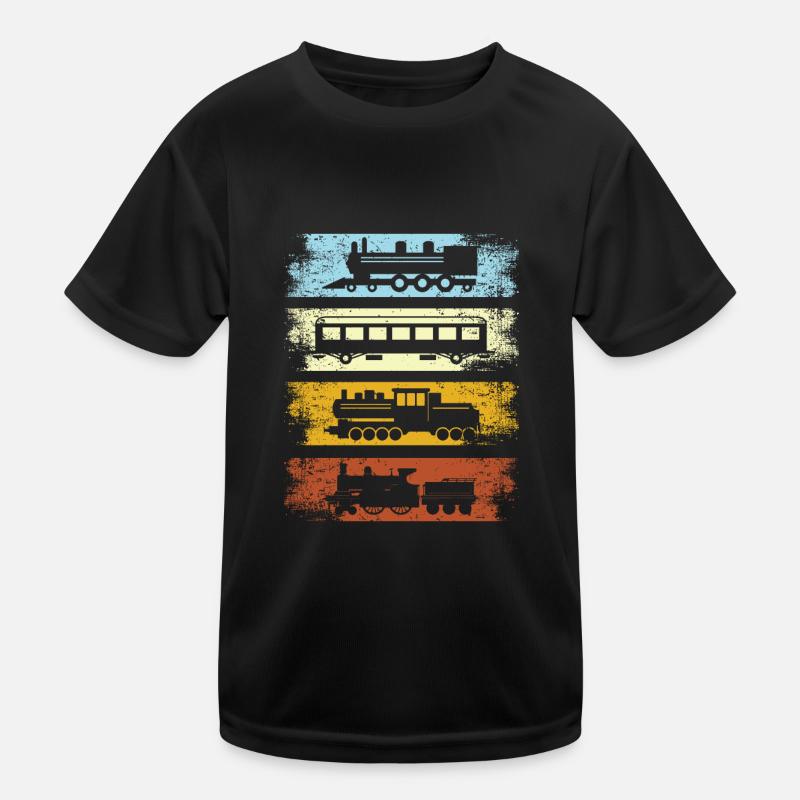 Retro Eisenbahn Vintage Kinder Funktions-T-Shirt