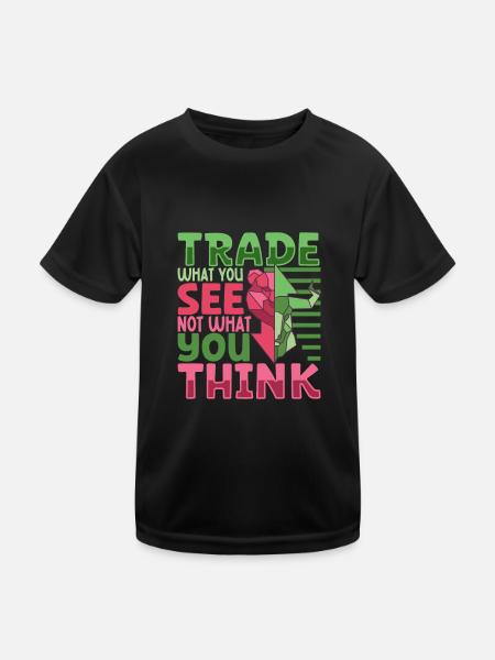 Börsenhändler Forex Trader Investor Trading - Kinder Funktions-T-Shirt - Schwarz - Vorne