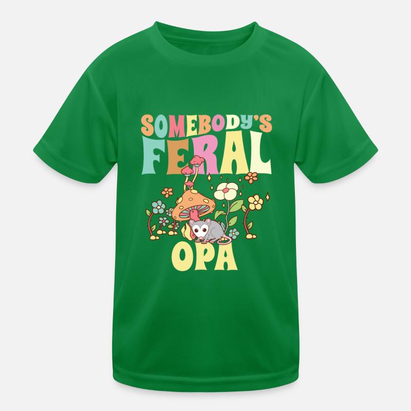 Somebody's Feral Opa German Grandfather Wild Kinder Funktions-T-Shirt