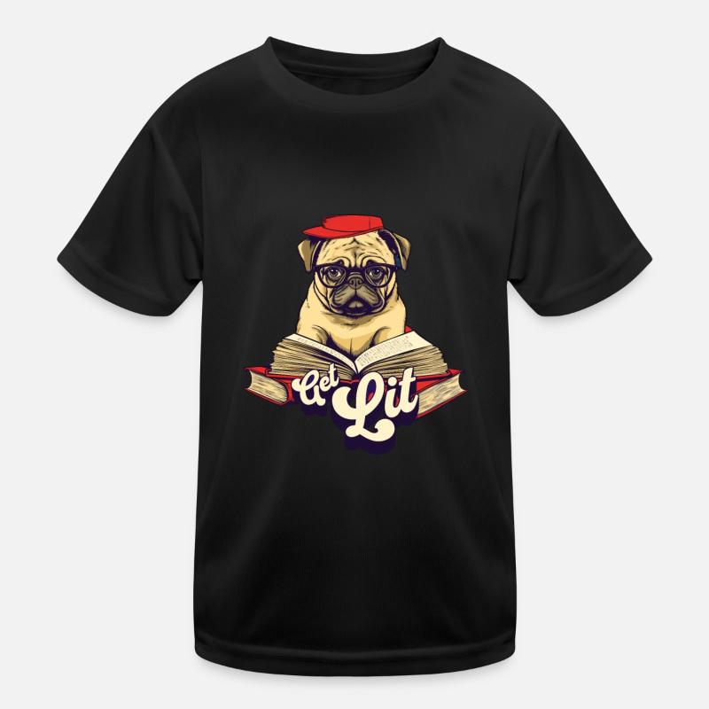 Get Lit Pug Kinder Funktions-T-Shirt