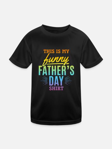 C’est ma drôle de chemise de fête des pères - Drôle de père - T-shirt sport Enfant - noir - Devant