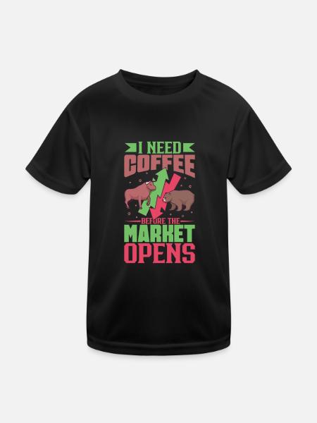Börsenhändler Forex Trader Investor Trading - Kinder Funktions-T-Shirt - Schwarz - Vorne
