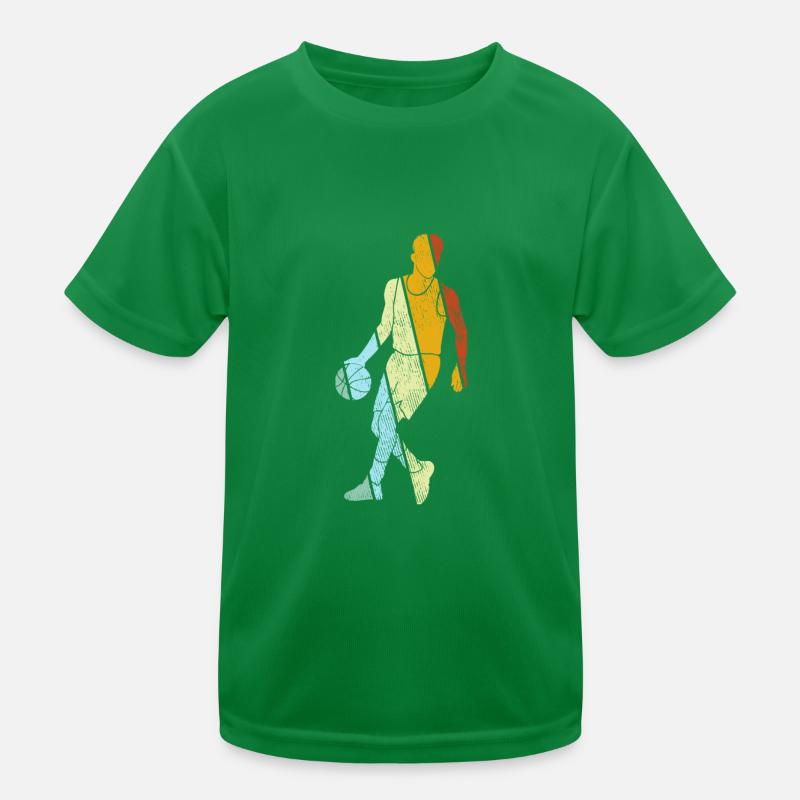 Basketballer Retro Kinder Funktions-T-Shirt