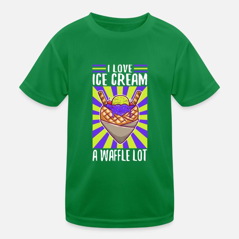 J’aime la crème glacée beaucoup gaufre T-shirt sport Enfant