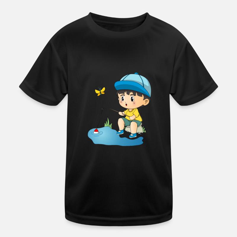 Mignon Pêcheur Jeune pêcheur Pêcheur Enfants T-shirt sport Enfant