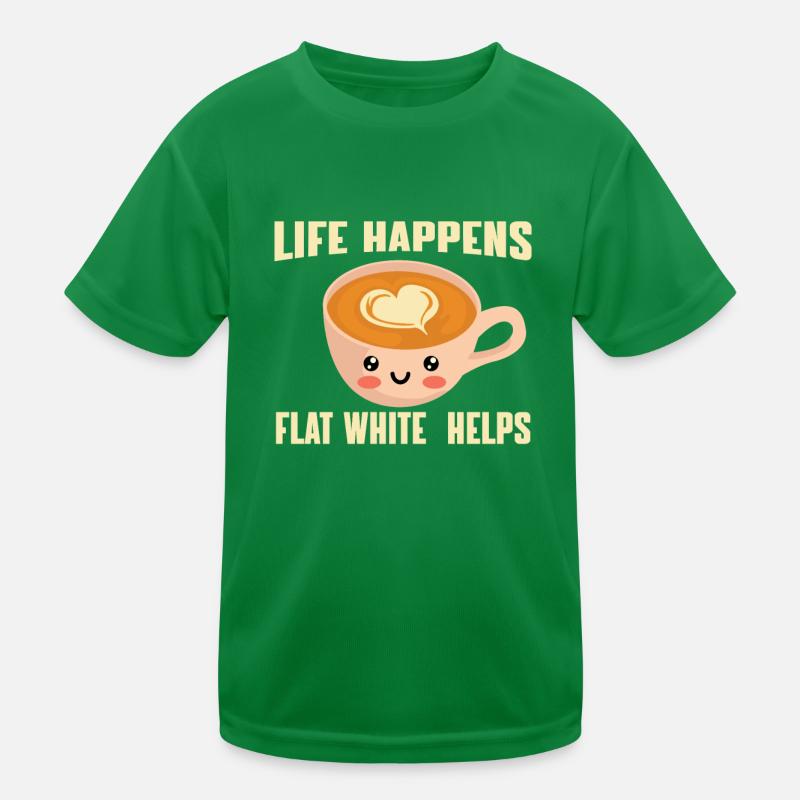 Flat White Kids Functional T-Shirt