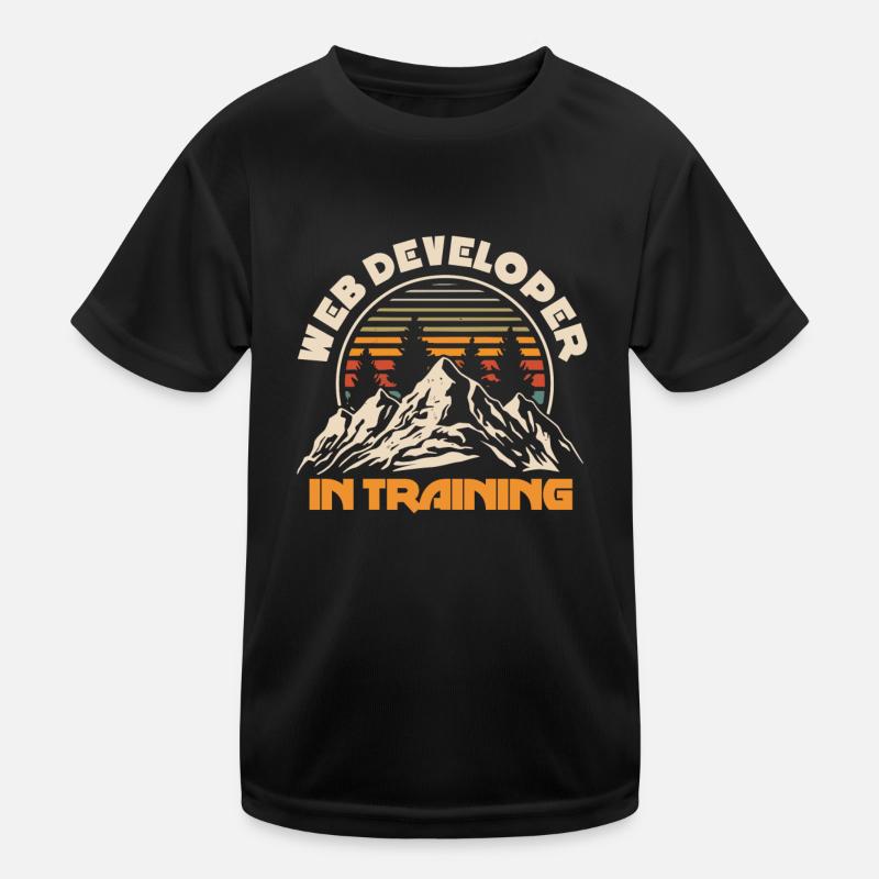 Web Developer Web Developer Mountains Kids Functional T-Shirt