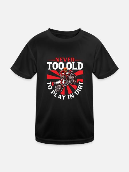 Dirt Bike Dirt Bike Riding Motocross Dirt Biking - Kids Functional T-Shirt - black - Front