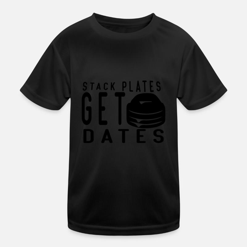 stack plates Get dates Kinder Funktions-T-Shirt