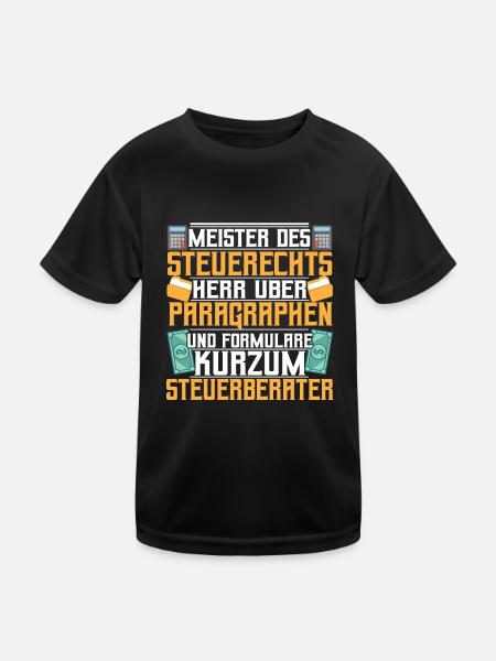 Steuerberater Meister des Steuerrechts - Kinder Funktions-T-Shirt - Schwarz - Vorne