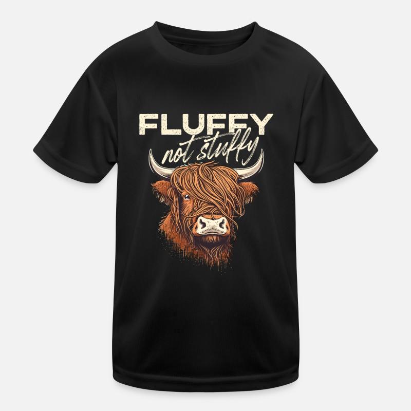 Vache moelleuse pas étouffante des Highlands T-shirt sport Enfant