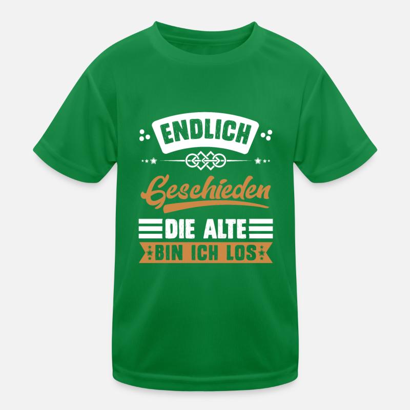 Endlich geschieden Scheidungsparty Scheidung Kinder Funktions-T-Shirt