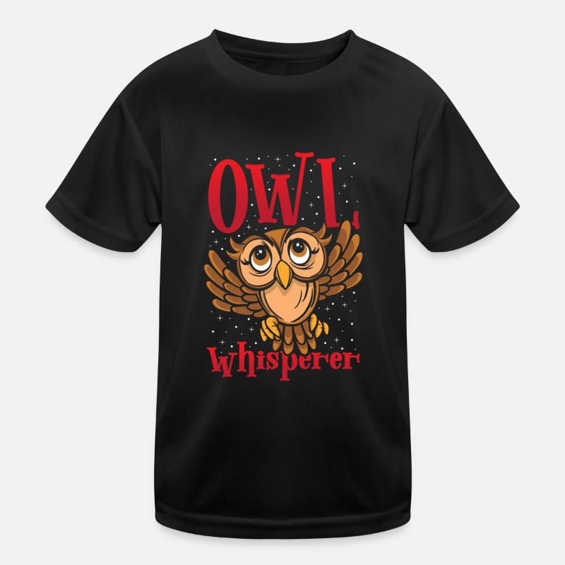 Owl Whisperer Bird Lover Nocturnal Ornithologist Kids Functional T-Shirt