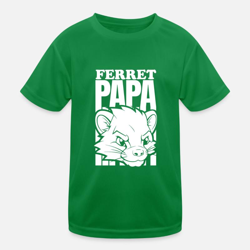 Frettchen Iltis Papa Kinder Funktions-T-Shirt