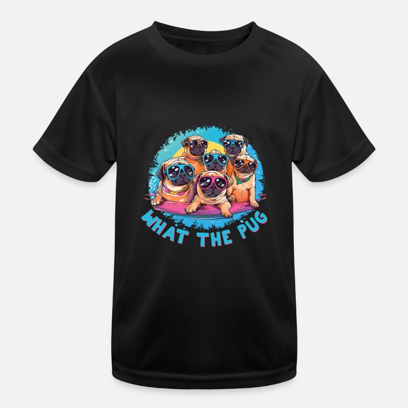 Pug Party - what the pug Kids Functional T-Shirt
