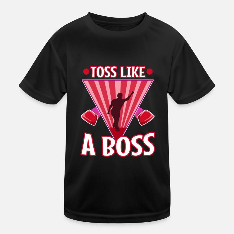Toss like a cornhole Kinder Funktions-T-Shirt
