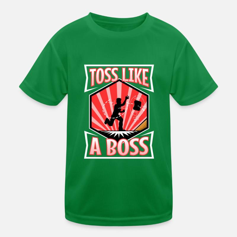 Toss like a cornhole Kinder Funktions-T-Shirt